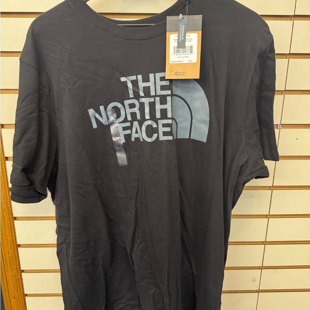 The North Face Black and Gray Men's Short Sleeve Tee